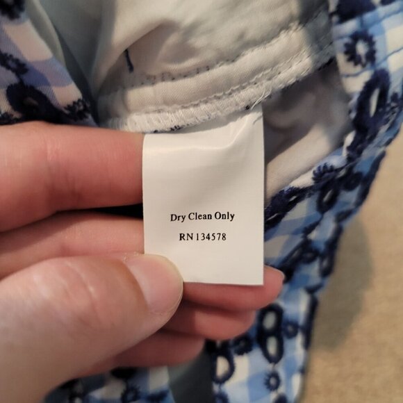 Vineyard Vines Check Print Eyelet Shorts Womens 2 - Picture 5 of 5